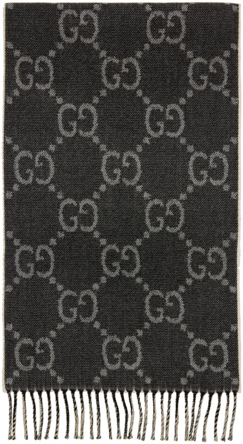 gucci black and white scarf|gucci scarf buy online.